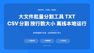 TXT/CSV 批量分割工具