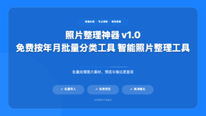 照片整理工具 v1.0 (Vibhoto Organizer)
