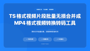 TS视频片段批量无损合并MP4工具 (TS Merge MP4 Tool)