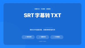 SRT 转 TXT 转换器